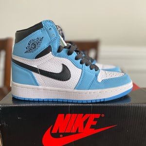 University blue Jordans.